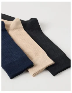 Regatta 3 Pack Texture Soft Top Socks