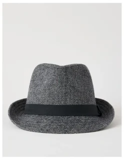 Regatta Melton Trilby Hat Plaid Hat Charcoal