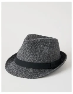 Regatta Melton Trilby Hat Plaid Hat Charcoal