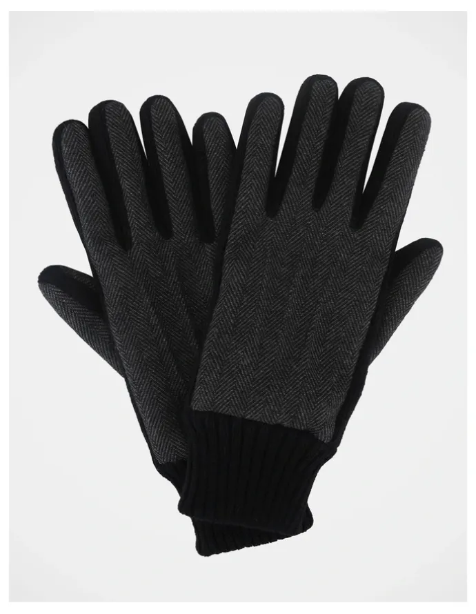 Regatta Men's Herringbone Gloves Winter Accessory Black