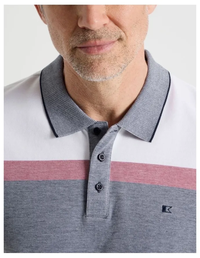 Regatta Birdseye Chest Stripe Polo in Navy