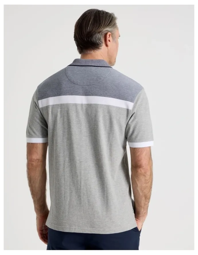 Regatta Birdseye Chest Stripe Polo in Grey