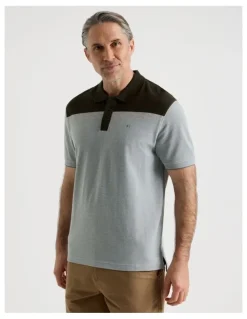 Regatta Birdseye Chest Stripe Polo in Sage