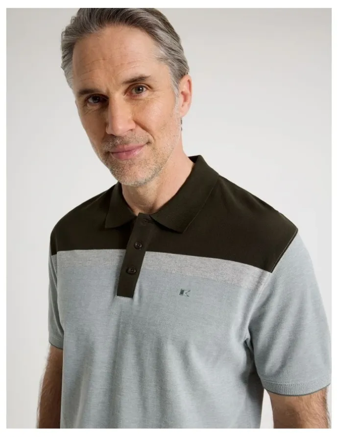 Regatta Birdseye Chest Stripe Polo in Sage