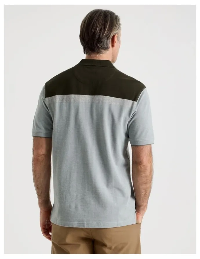 Regatta Birdseye Chest Stripe Polo in Sage