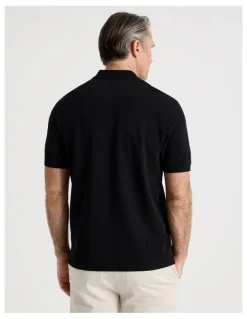 Regatta Birdseye Pique Polo in Black