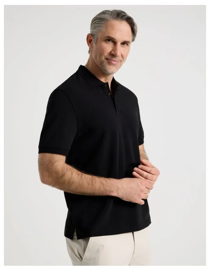 Regatta Birdseye Pique Polo in Black