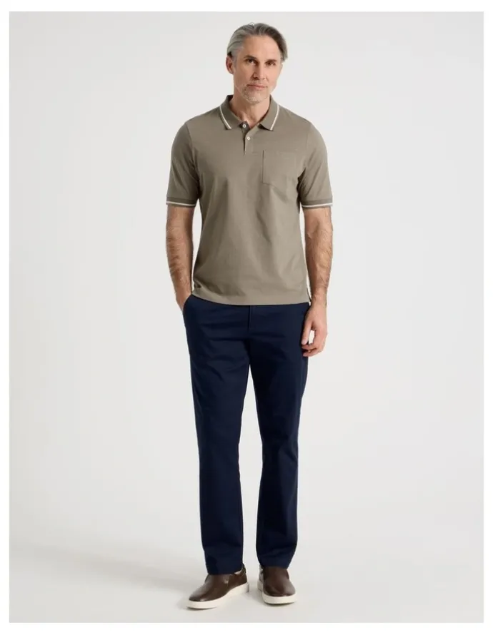 Regatta Contrast Tipping Jersey Polo in Taupe