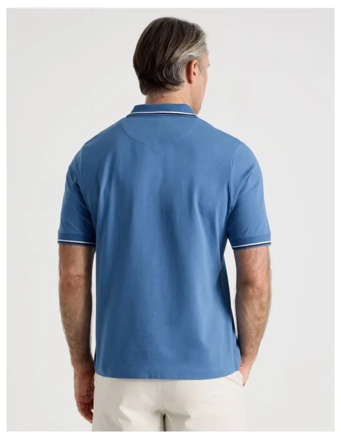 Regatta Contrast Tipping Jersey Polo in Blue