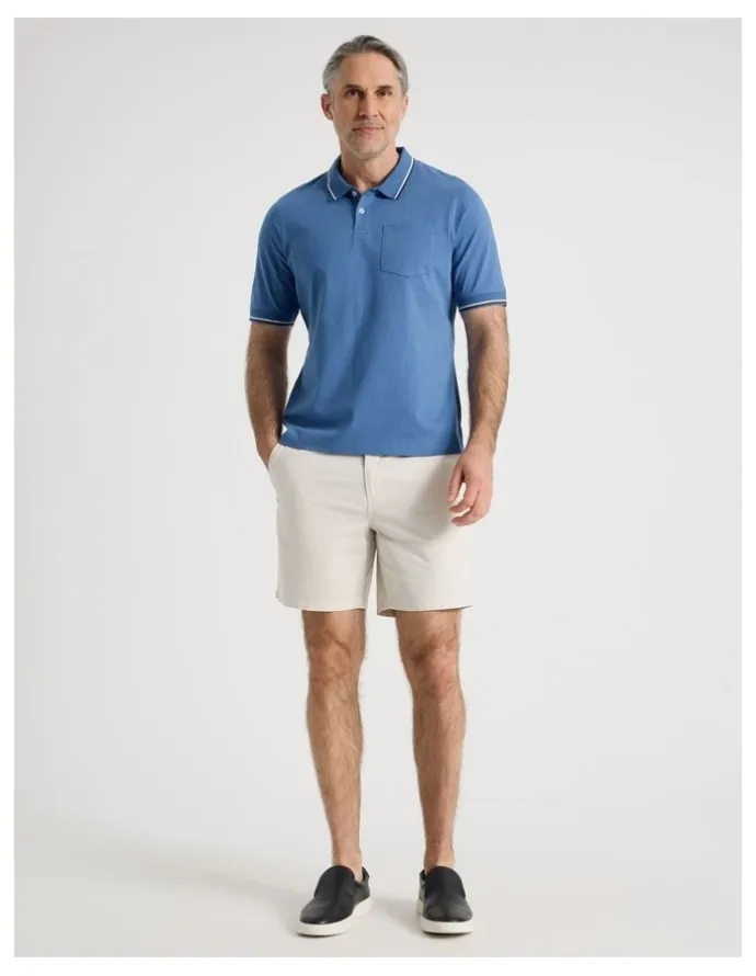 Regatta Contrast Tipping Jersey Polo in Blue