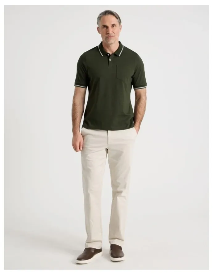 Regatta Contrast Tipping Jersey Polo in Khaki