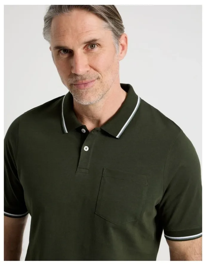Regatta Contrast Tipping Jersey Polo in Khaki