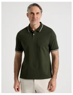 Regatta Contrast Tipping Jersey Polo in Khaki