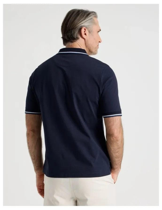Regatta Contrast Tipping Jersey Polo in Navy
