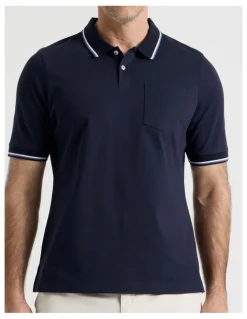 Regatta Contrast Tipping Jersey Polo in Navy