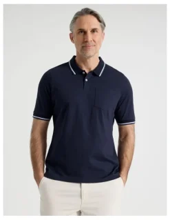 Regatta Contrast Tipping Jersey Polo in Navy