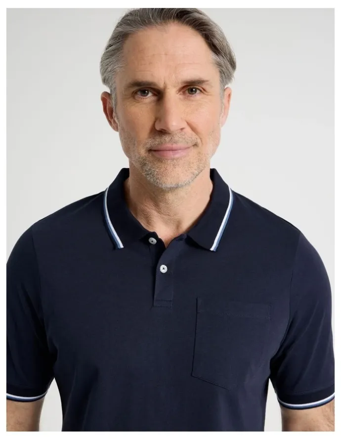 Regatta Contrast Tipping Jersey Polo in Navy