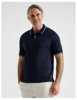 Regatta Contrast Tipping Jersey Polo in Navy