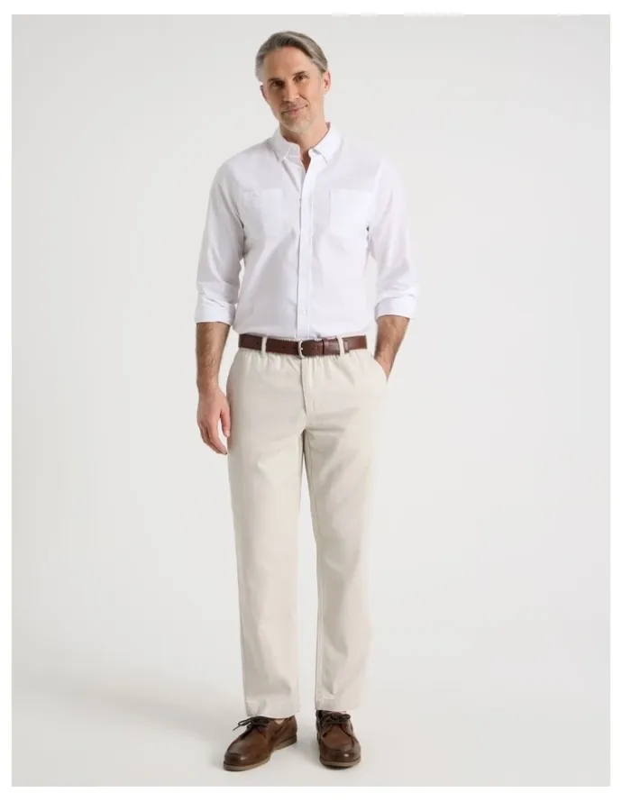 Regatta Cotton Linen Pant in Bone