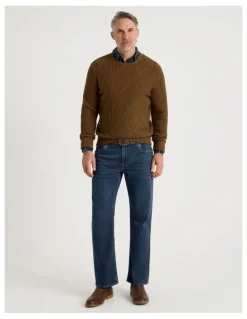 Regatta Crew Neck Cable Knit in Camel