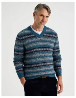 Regatta Fair Isle Sweater in Navy