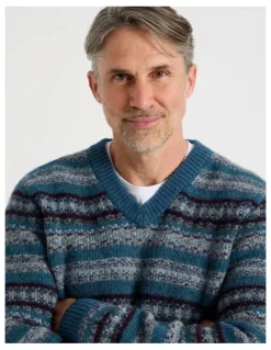 Regatta Fair Isle Sweater in Navy