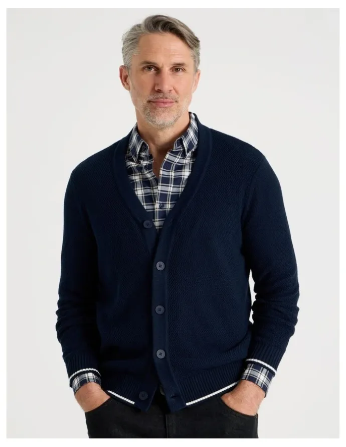 Regatta Knitted Cardigan in Navy