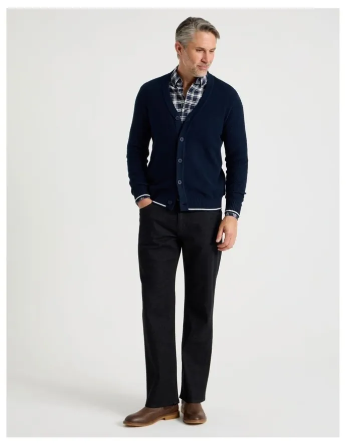 Regatta Knitted Cardigan in Navy
