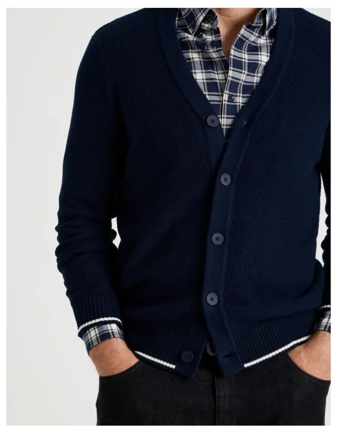 Regatta Knitted Cardigan in Navy