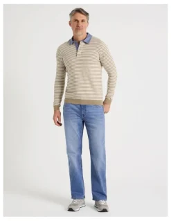 Regatta Knitted Rugby Polo in Taupe