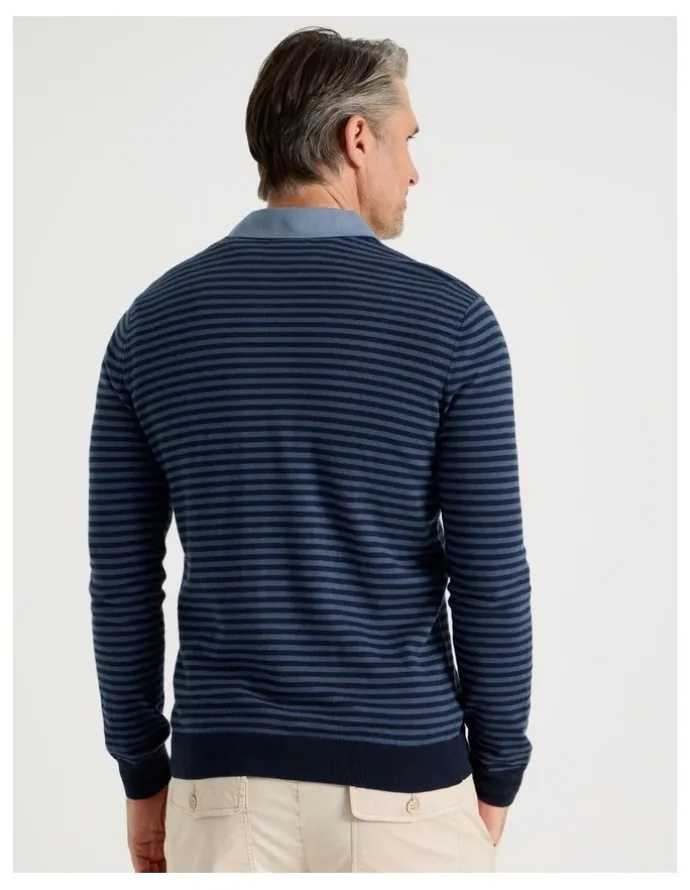 Regatta Knitted Rugby Polo in Navy