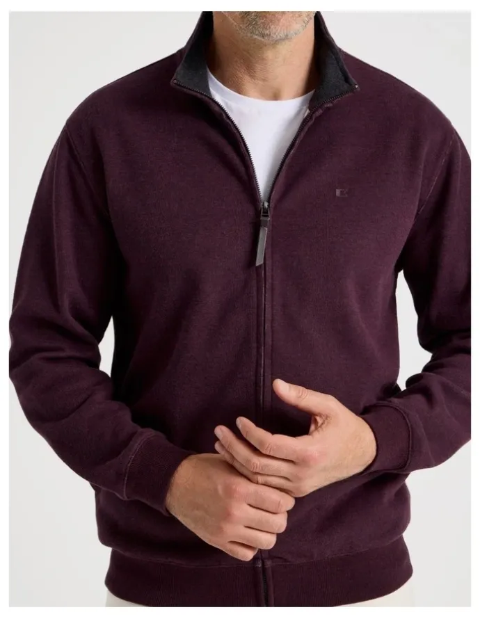 Regatta Long Sleeve Full Zip Sweat Top in Burgundy