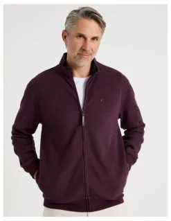 Regatta Long Sleeve Full Zip Sweat Top in Burgundy