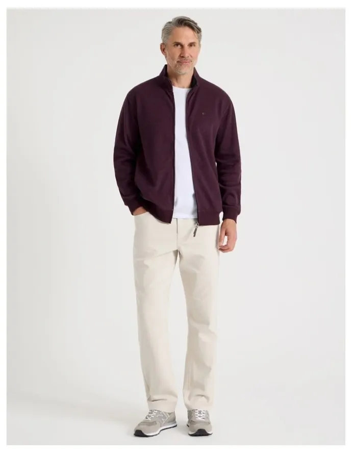 Regatta Long Sleeve Full Zip Sweat Top in Burgundy