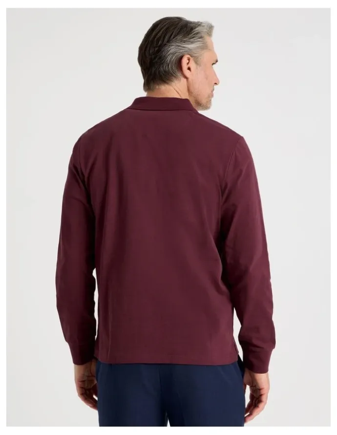 Regatta Long Sleeve Pique Polo in Burgundy