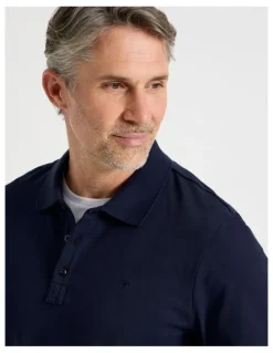 Regatta Long Sleeve Piqu Polo in Navy