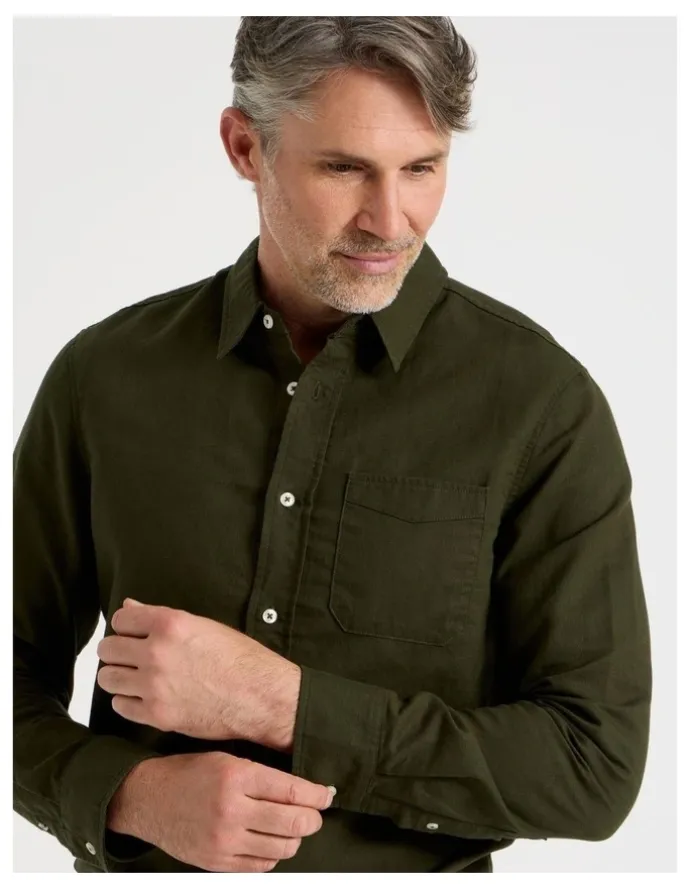 Regatta Long Sleeve Plain Shirt in Khaki