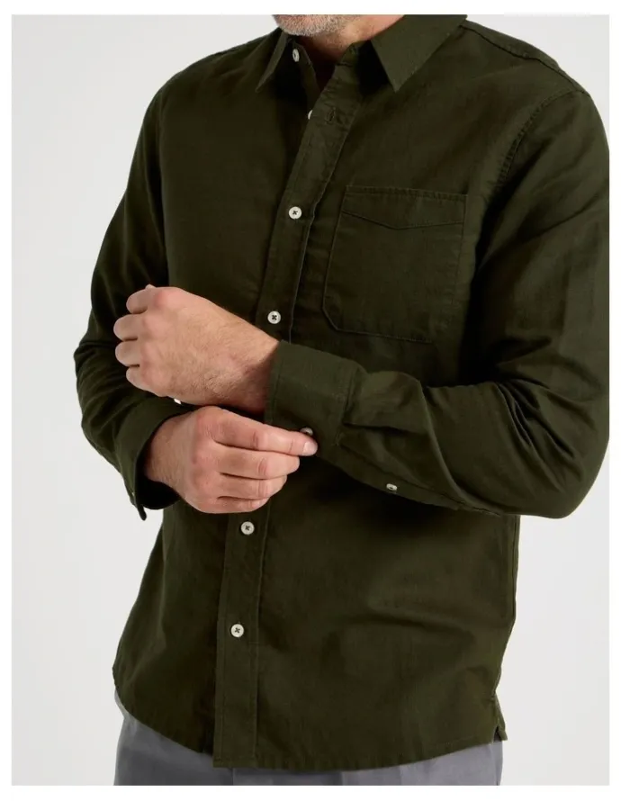 Regatta Long Sleeve Plain Shirt in Khaki