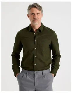 Regatta Long Sleeve Plain Shirt in Khaki