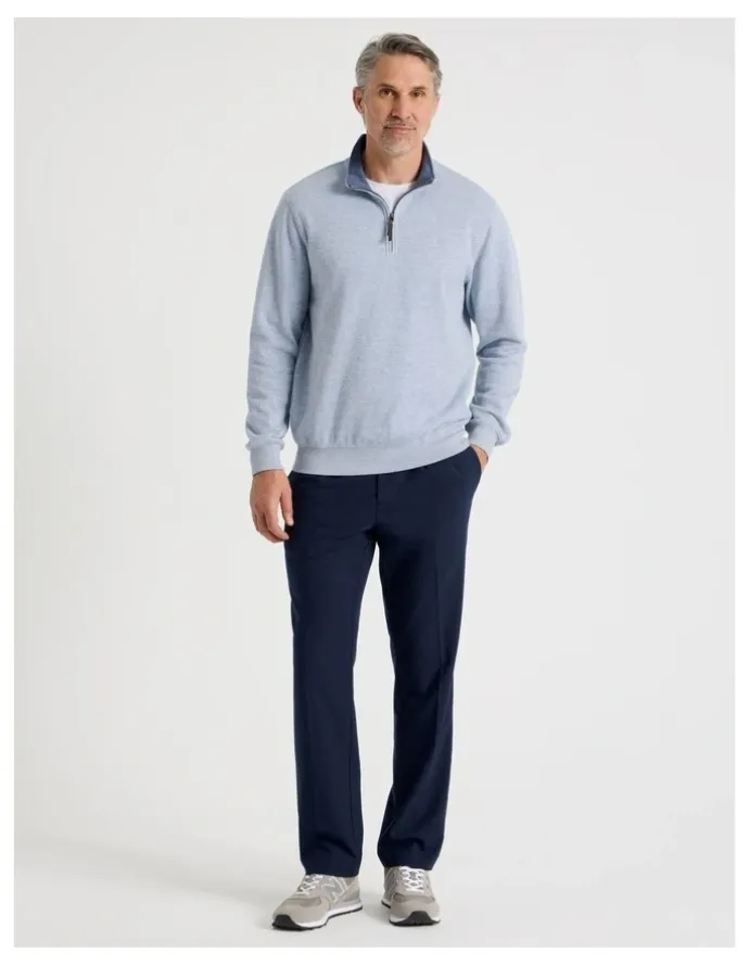 Regatta Long Sleeve 1/4 Zip Sweat Top in Light Blue