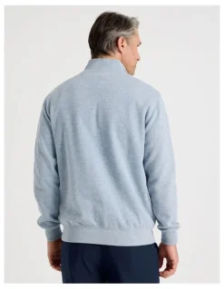 Regatta Long Sleeve 1/4 Zip Sweat Top in Light Blue