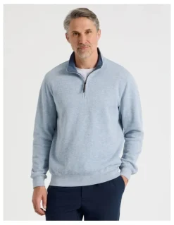 Regatta Long Sleeve 1/4 Zip Sweat Top in Light Blue