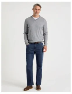 Regatta 100% Merino Wool V-Neck Knit in Grey