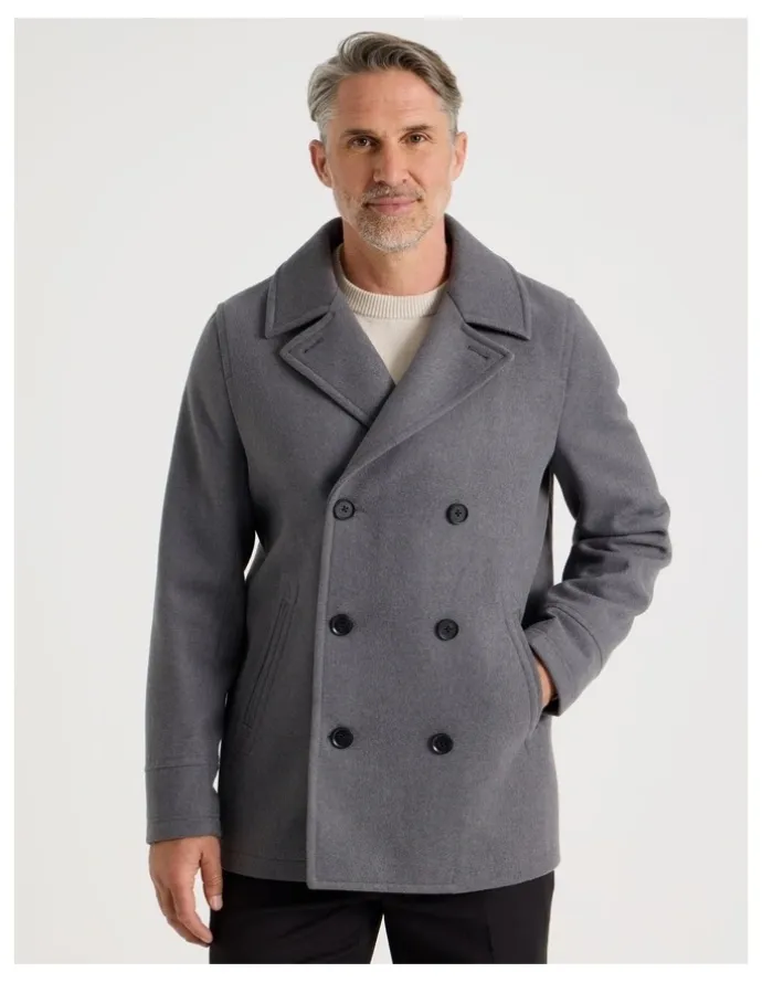 Regatta Pea Coat in Grey
