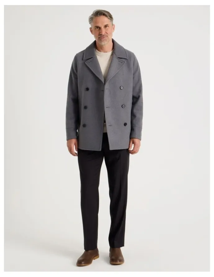 Regatta Pea Coat in Grey
