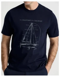 Regatta Placement Print T-Shirt in Navy