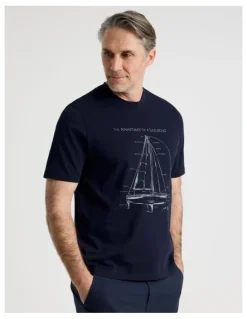 Regatta Placement Print T-Shirt in Navy