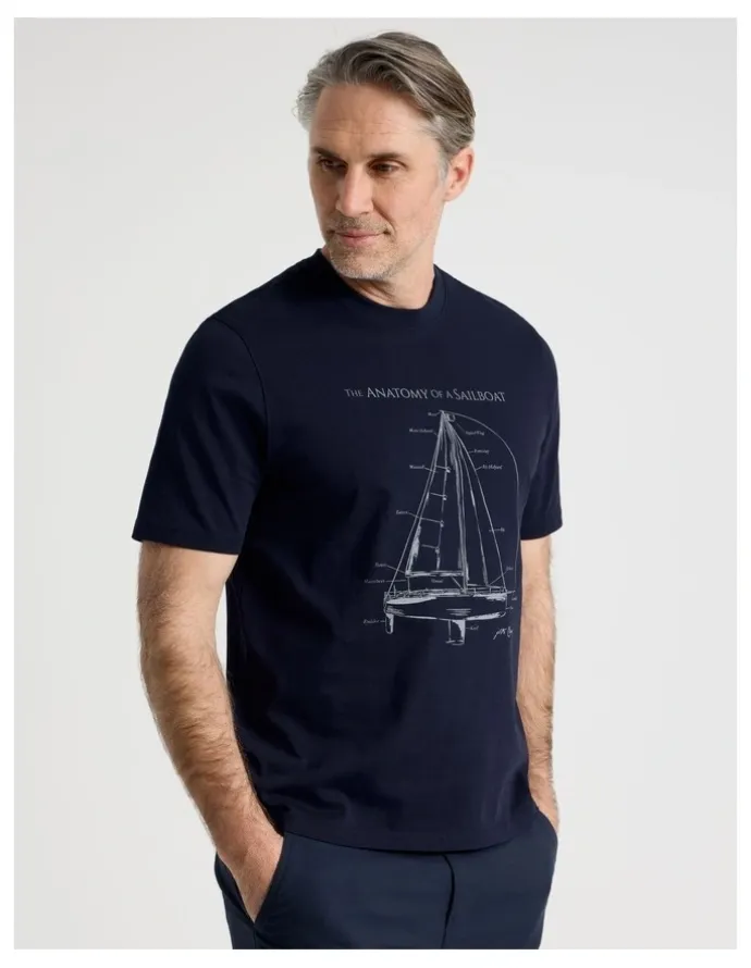 Regatta Placement Print T-Shirt in Navy