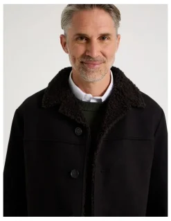 Regatta Sherling Collar Coat in Black