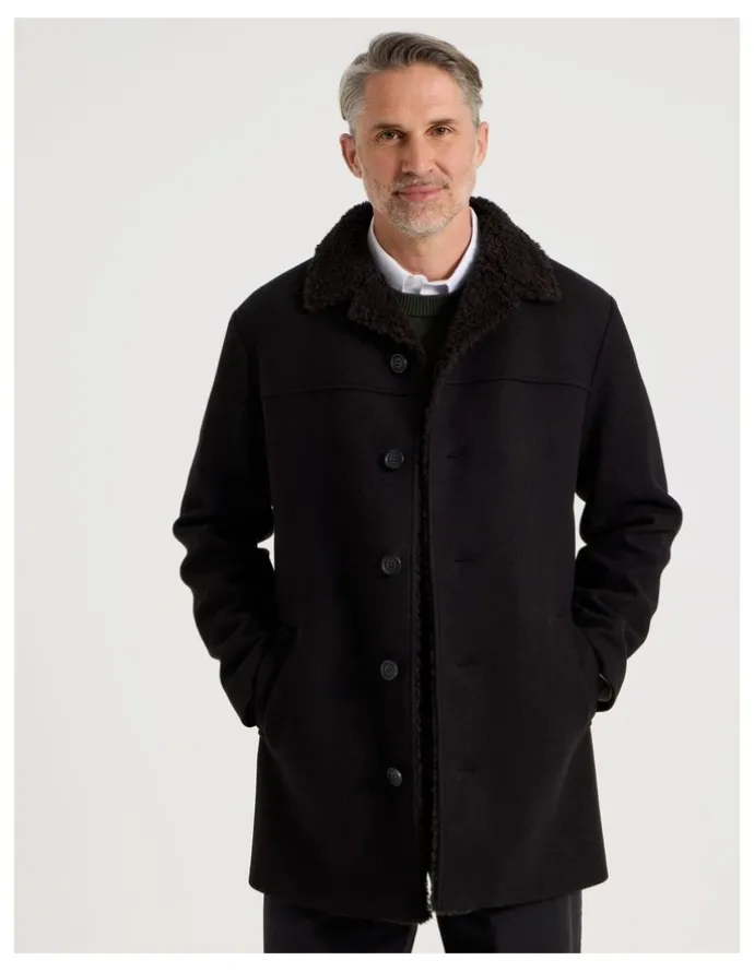 Regatta Sherling Collar Coat in Black
